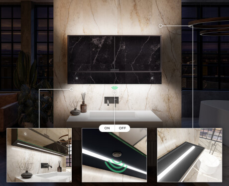 LED vannitoa kapp Lily - 2-ukseline 100 x 72,5cm #7