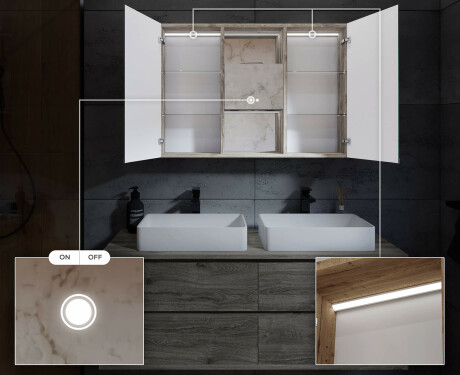 Vannitoa LED kabinet - Lisa 100 x 70cm #5