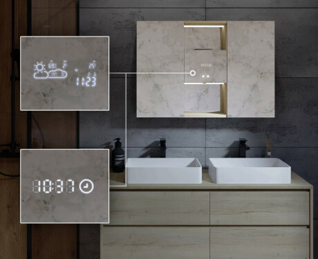 Vannitoa LED kabinet - Lisa 100 x 70cm #7