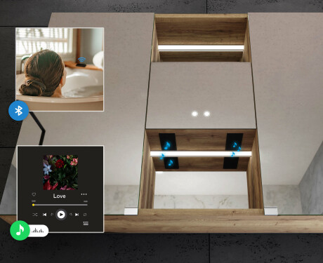 Vannitoa LED kabinet - Lisa 100 x 70cm #8