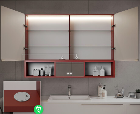 LED Vannitoakapp Emma - 2-ukseline 100 x 72cm #10