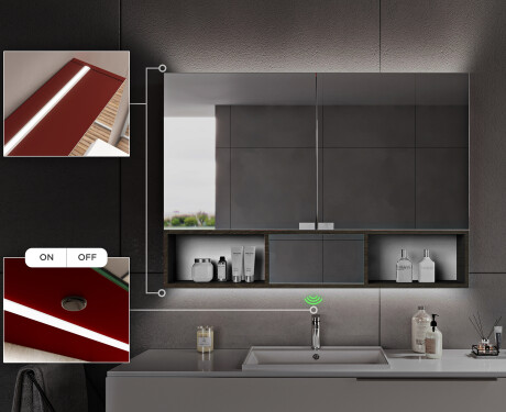 LED Vannitoakapp Emma - 2-ukseline 100 x 72cm #7