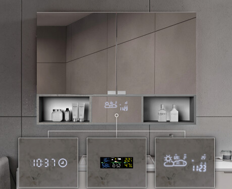 LED Vannitoakapp Emma - 2-ukseline 100 x 72cm #8