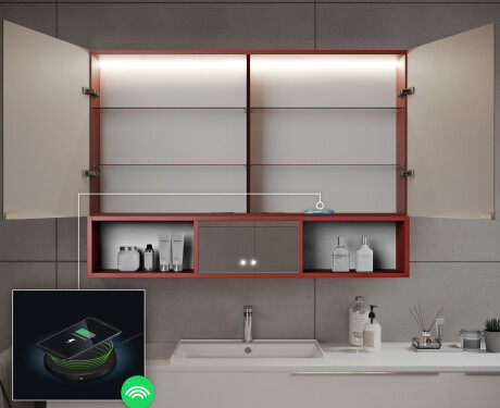 LED Vannitoakapp Emma - 2-ukseline 100 x 72cm #9