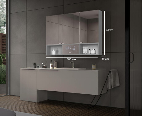 LED Vannitoakapp Emma - 3-ukseline 100 x 72cm #2