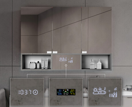 LED Vannitoakapp Emma - 3-ukseline 100 x 72cm #8