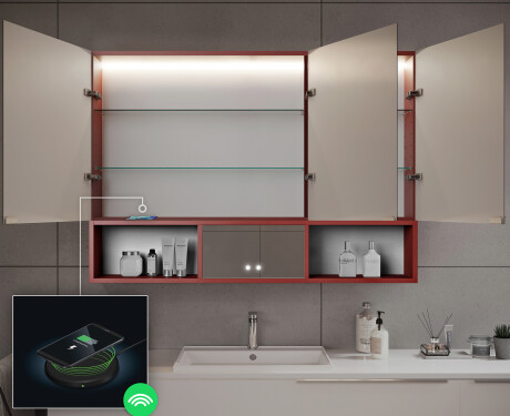 LED Vannitoakapp Emma - 3-ukseline 100 x 72cm #9