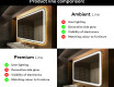 Disaineri taustavalgustusega LED-vannitoa peegel L141 #2