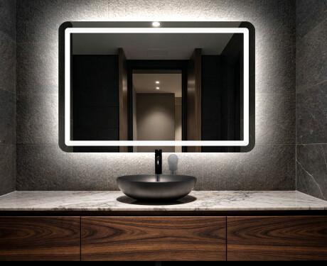 Disaineri taustavalgustusega LED-vannitoa peegel L143