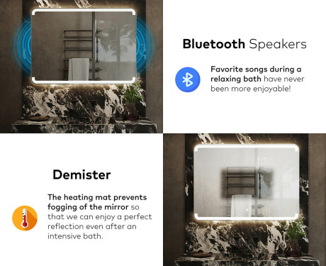 Disaineri taustavalgustusega LED-vannitoa peegel L145 #6